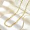 Brass Textured Cable Chain Necklaces, Long-Lasting Plated, Rack Plating, Lead Free & Cadmium Free, Real 18K Gold Plated, 19.09 inch(48.5cm)