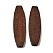 Natural Schima Wood Beads, Dyed, Oval, Coconut Brown, 40x11.5x4.5mm, Hole: 2.5mm