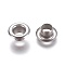 Non-Tarnish European Style 201 Stainless Steel Eyelet Core, Grommet for Large Hole Beads, Flat Round, Stainless Steel Color, 10x5mm, Hole: 5mm