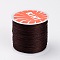 Round Waxed Polyester Cords, Twisted Cord, Saddle Brown, 0.5mm, about 115.92 yards(106m)/roll