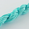 Nylon Thread, Nylon Jewelry Cord for Custom Woven Bracelets Making, Aquamarine, 1mm, about 26m/bundle, 10bundles/bag, about 284.34 Yards(260m)/Bag.
