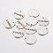 Non-Tarnish 201 Stainless Steel Pendants, Flat Round with Word Grandpa, Stainless Steel Color, 15x1mm, Hole: 1.3mm