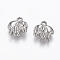 CCB Plastic Pendants, Elephant, Platinum, 15x13x4mm, Hole: 2mm