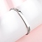 304 Stainless Steel Rhinestone Cup Chain Bracelets, ID Bracelets for Women, Square, Stainless Steel Color, Crystal, 7-1/8 inch(18cm)