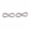 Non-Tarnish 304 Stainless Steel Links Connectors, Infinity, Stainless Steel Color, 9x22x2mm