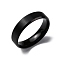 PVD Vacuum Plating Matte Style 304 Stainless Steel Wide Band Finger Rings for Women Men, Plain Band Rings, Electrophoresis Black, 6mm, Inner Diameter: US Size 11 3/4(21.3mm)