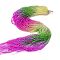 Transparent Gradient Color Glass Beads Strands, Faceted Round, Yellow & Lime Green & Magenta, 3x2.8mm, Hole: 0.9mm, about 123pcs/strand, 14.53''(36.9cm)