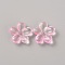 Handmade Lampwork Beads, Flower, Misty Rose, 20.5x20.5x6mm, Hole: 1.8mm