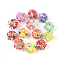 Круглые бусины из смолы в виде фруктов&nbsp;RESI-T059-03M