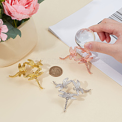 6 шт. двухцветный держатель для хрустального шара из цинкового сплава&nbsp;AJEW-NB0008-40