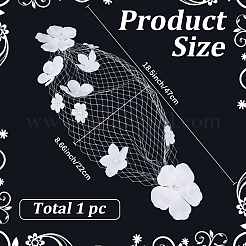 1шт. цветочная сетчатая фата для невесты&nbsp;AJEW-CY0001-88