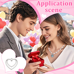 60 шт. тибетский стиль сплав 2-петлевые сердечки соединительные подвески&nbsp;FIND-FG0005-02