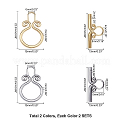Застежки-тоглы из нержавеющей стали 304 с вакуумным покрытием pvd&nbsp;STAS-UN0010-31