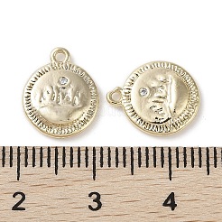 Латунные микропаве прозрачные кубические циркониевые подвески&nbsp;KK-G491-05G