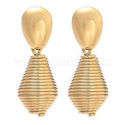 Серьги-гвоздики в форме капли из нержавеющей стали 304&nbsp;EJEW-C142-12G