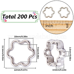 200шт ccb пластиковые бусины рамки&nbsp;CCB-SC0001-21