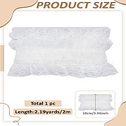 1 м 3-слойная плиссированная шифоновая цветочная кружевная отделка&nbsp;OCOR-LP0001-78A