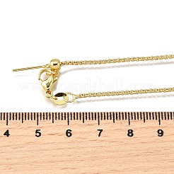 1.5 мм латунная цепочка-коробка с регулируемым слайдером ожерелья&nbsp;NJEW-M108-07G