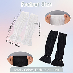 2 пара длинных нарукавников из двухцветной глазурованной марли&nbsp;AJEW-CY0001-22C