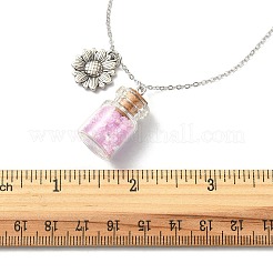 Колье с подвеской из сплава подсолнечника&nbsp;NJEW-FZ00022