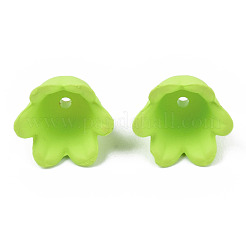 Прорезиненные непрозрачные акриловые колпачки для бусин&nbsp;ACRP-T010-01D