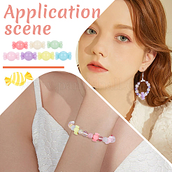 400 шт. непрозрачные однотонные акриловые бусины&nbsp;MACR-SC0001-83