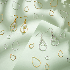 80шт 10 стильных латунных соединительных кольца&nbsp;KK-BC0009-24