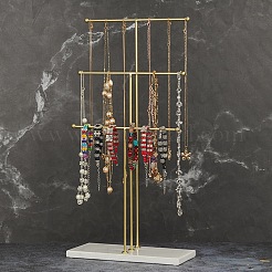 3-ярусные железные т-образные стойки для ювелирных изделий&nbsp;LS-ODIS-C008-02G