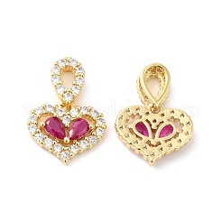 Настоящие 16к позолоченные латунные подвески с микропаве и кубическим цирконием&nbsp;ZIRC-L103-049G