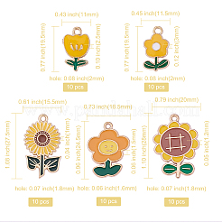 50шт 5 стиля экологически чистые подвески из цинкового сплава&nbsp;ENAM-CJ0001-88