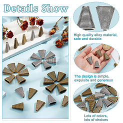 30 шт. 3-х цветные бусины в тибетском стиле в форме конуса&nbsp;FIND-GO0003-35