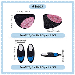 4 пакетик для валяния из шерсти с глазами и ртом&nbsp;DIY-PH0031-14A