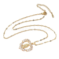 Ожерелья с полыми подвесками из латунных кристаллов и страз&nbsp;LS-NJEW-P331-01B-G