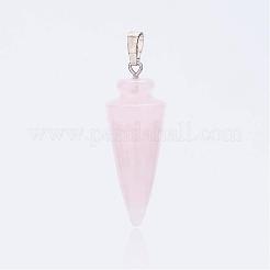 Природного розового кварца подвески&nbsp;G-P236-06