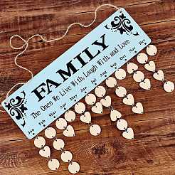 Наборы досок для распечатки деревянных календарей своими руками DIY-WH0260-38