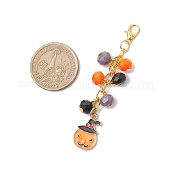 8 шт. подвесные украшения из стекла и эмали на Хэллоуин&nbsp;HJEW-JM03686
