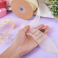 10 ярд блестящей полиэфирной ленты с блестками&nbsp;OCOR-TAC0034-02A