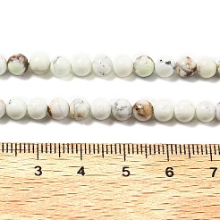 Натуральные лимонно-бирюзовые (яшмовые) бусины пряди G-A262-A04-5mm