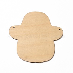 Большие подвески из дерева с односторонним принтом&nbsp;WOOD-I010-08C