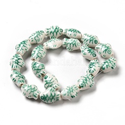 Ручной печатный шарики фарфора&nbsp;PORC-F005-03F