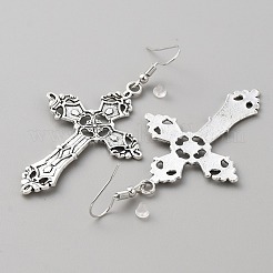 Серьги с подвесками из богемского сплава для женщин&nbsp;EJEW-WH0009-42C