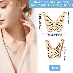 4 шт. подвески из нержавеющей стали 304&nbsp;STAS-BBC0006-50G