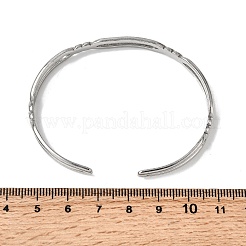 Браслеты-манжеты из нержавеющей стали 304 для женщин&nbsp;LS-BJEW-H635-02P