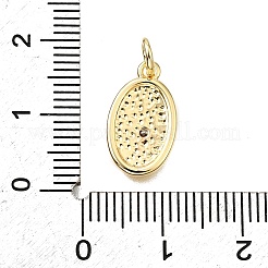 Латунные микропаве прозрачные подвески с фианитом&nbsp;KK-V011-58G