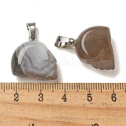 Природные серые агаты подвески&nbsp;G-Z067-02P-10