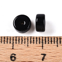 Непрозрачные однотонные стеклянные бусины&nbsp;X1-GLAA-N007-6x3mm-A01