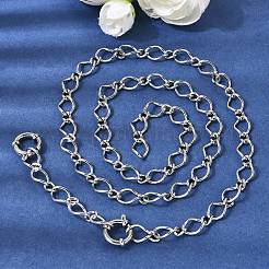 Ожерелье из витых овальных звеньев из нержавеющей стали 201 толщиной 7.5 мм&nbsp;NJEW-K302-18P