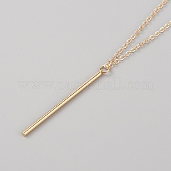 Ожерелье из двухслойного подвесного стержня из сплава для женщин&nbsp;NJEW-WH0020-12KCG-A