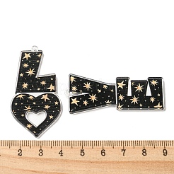 Непрозрачные акриловые подвески&nbsp;BACR-D002-08B