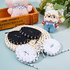 4 пара плоских шнурков из полиэстера двух цветов&nbsp;FIND-FH0012-24